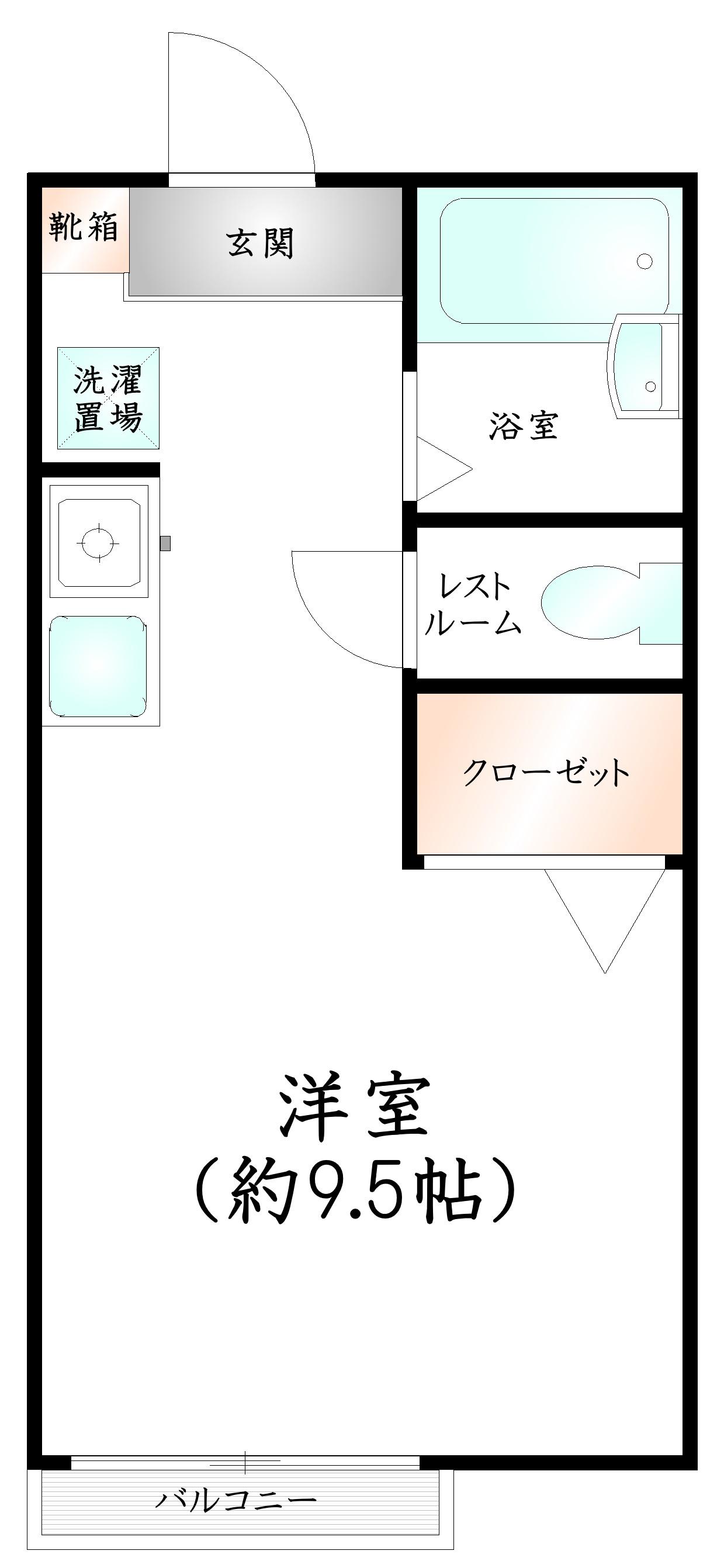 モンキーポット(ワンルーム/2階)の間取り写真
