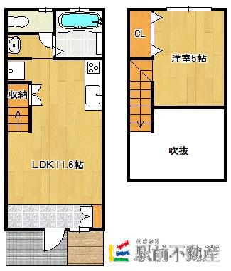 アドーラブル・シアン(1LDK/1階)の間取り写真