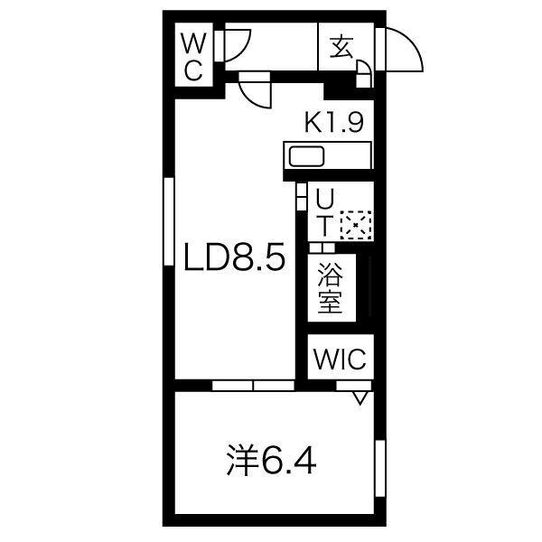晴蔵KOTONI(1LDK/4階)の間取り写真