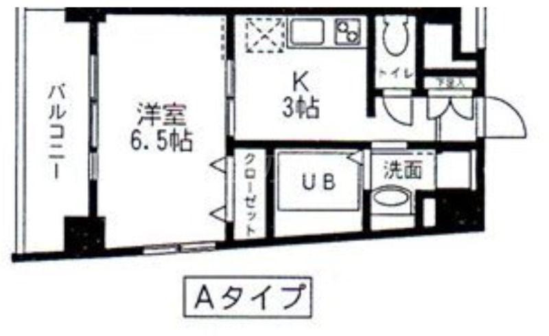 メゾン・デン・ウエスト(1K/5階)の間取り写真