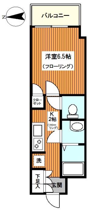 KDXレジデンス天王町(1K/4階)の間取り写真