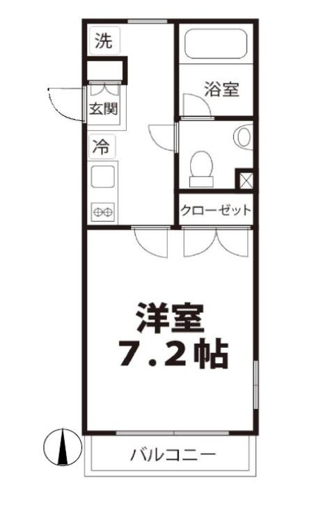 センチュリー小平美園町(1K/3階)の間取り写真