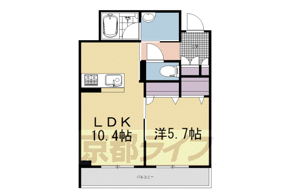 シャーメゾン笹りんどう(1LDK/1階)の間取り写真