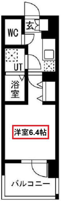 アーバンパーク御幣島(1K/5階)の間取り写真