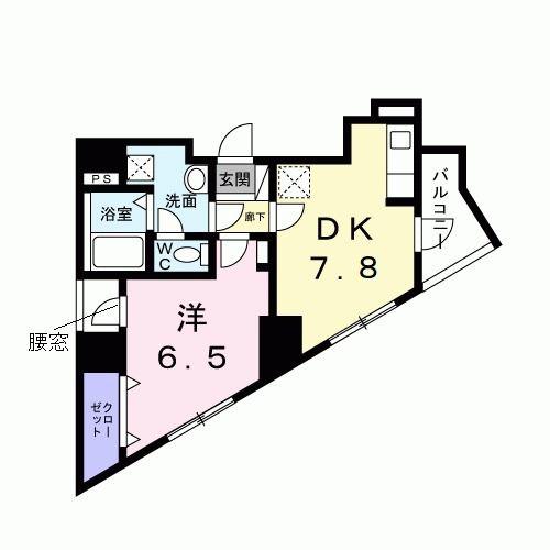 HDビル(1DK/3階)の間取り写真