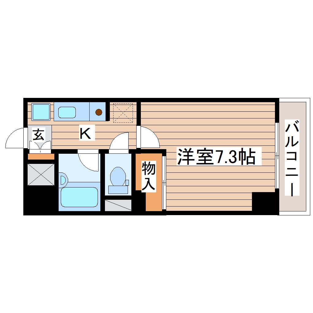 TAMAGO HOUSE(1K/4階)の間取り写真