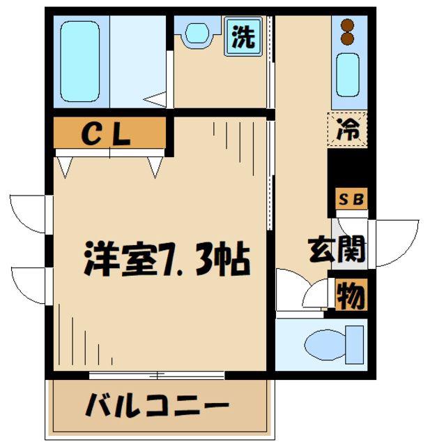 MAISON DE SHELM(1K/1階)の間取り写真