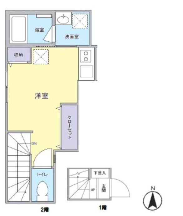 FAIR北小岩(ワンルーム/2階)の間取り写真