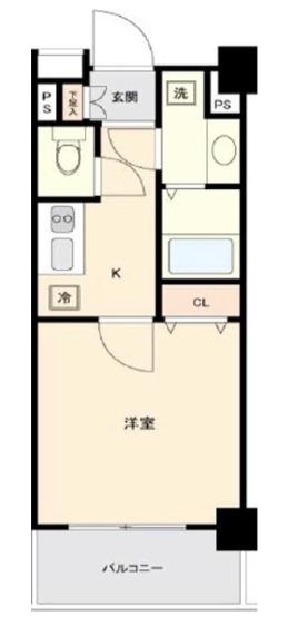 プレール中延(1K/3階)の間取り写真