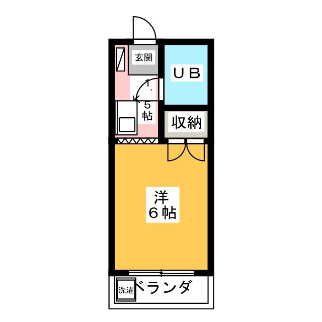グリーンパーク所沢(1K/3階)の間取り写真