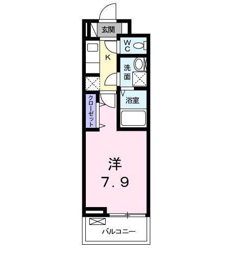 エルヴィータI(1K/3階)の間取り写真