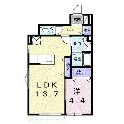 仙台市地下鉄南北線 長町南駅 バス乗車時間：10分 最寄りバス停で下車 徒歩3分 2階建 築2年(1LDK/1階)の間取り写真