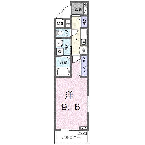 スプレンドーレ(1K/2階)の間取り写真