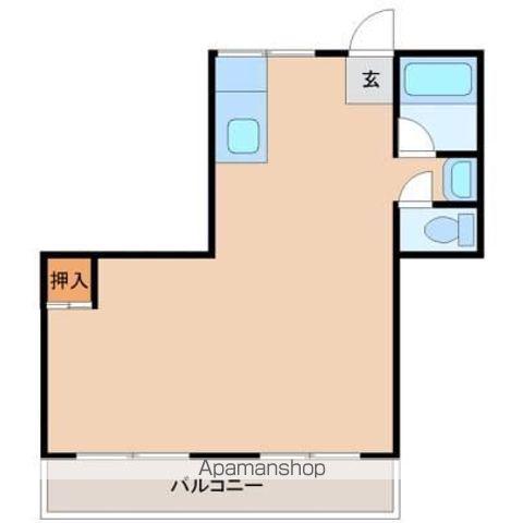 BLOCASAHI(ワンルーム/2階)の間取り写真