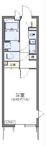 レオネクストハロー北浦和(1K/1階)の間取り写真