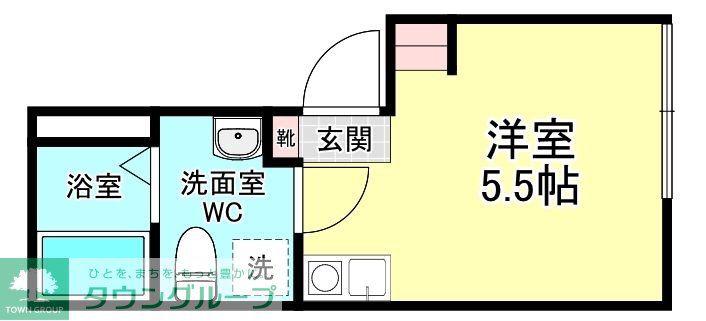 BOASORTE日ノ出町(ワンルーム/2階)の間取り写真