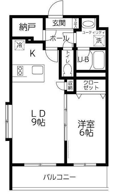プランドール(1LDK/3階)の間取り写真