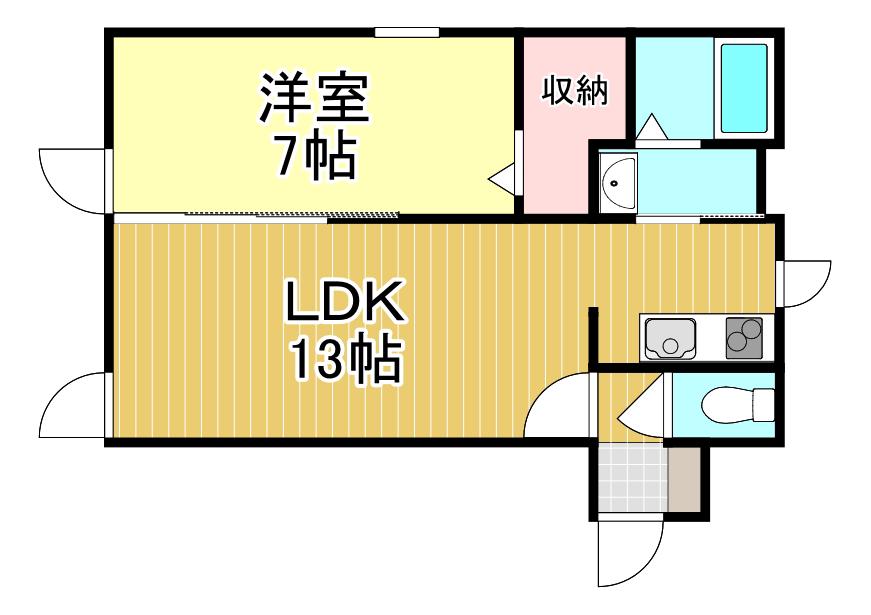 クオーレイースト(1LDK/3階)の間取り写真