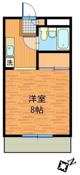 マルトサロン(1K/3階)の間取り写真
