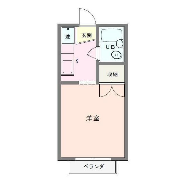 ワコーレ竹の塚(1K/1階)の間取り写真