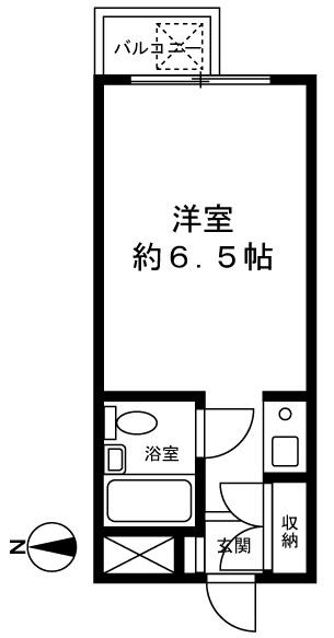 スカイコート桜新町(ワンルーム/3階)の間取り写真