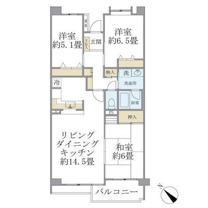 ISM南柏(3LDK/1階)の間取り写真