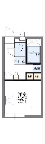 レオパレスMSフレーズ伍番館(1K/2階)の間取り写真