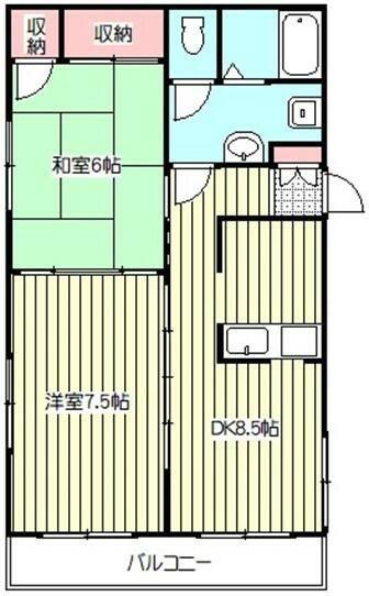サンセピア2(2LDK/1階)の間取り写真
