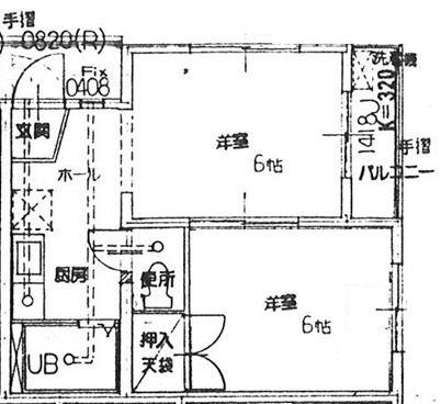 ホーマットスミ鳥見塚(2K/2階)の間取り写真