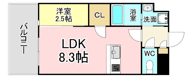 レジェンド朽網(1LDK/1階)の間取り写真