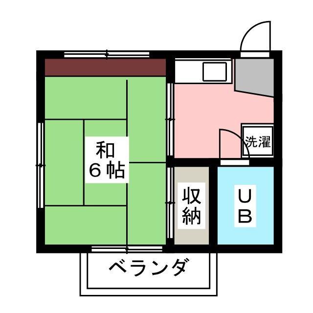 TRハイツ国立(1K/2階)の間取り写真