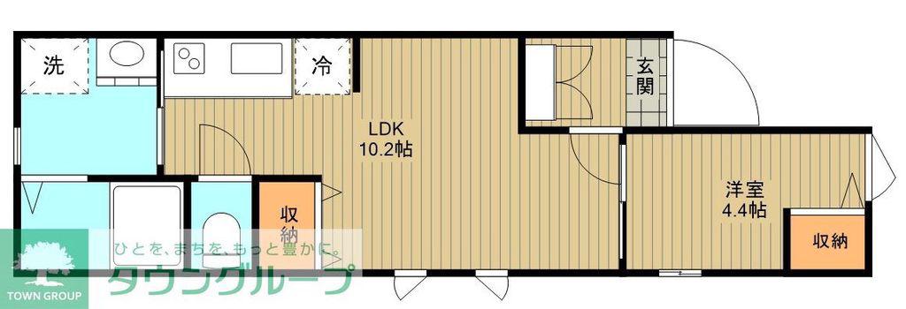 HMT豪徳寺(1LDK/1階)の間取り写真