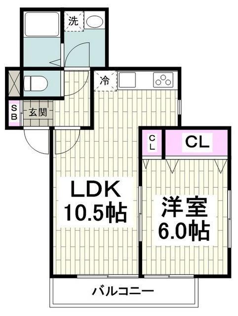 サンフォレスタ(1LDK/2階)の間取り写真