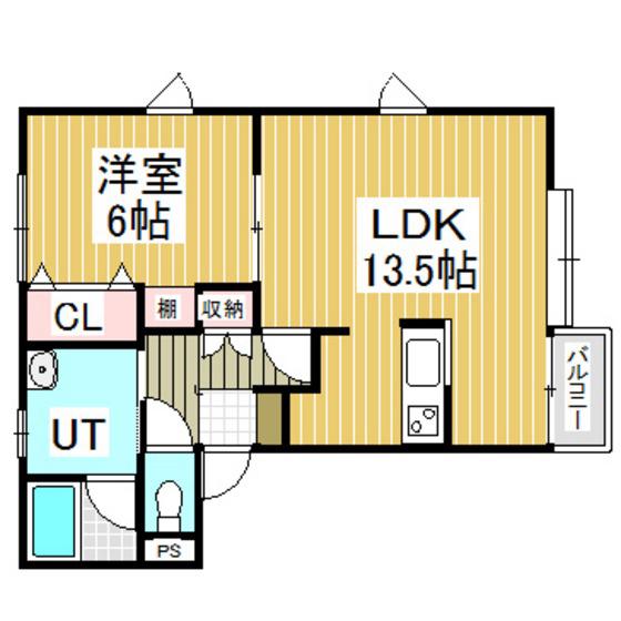 メゾンピューピルIII(1LDK/1階)の間取り写真