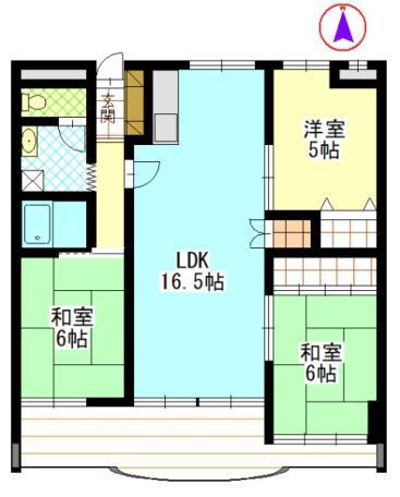 シャトレ・アン(3LDK/5階)の間取り写真