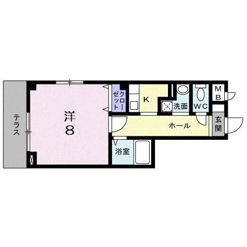 アルド-レ(1K/1階)の間取り写真