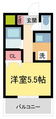 ダイドーメゾン西宮北口XIII(1K/2階)の間取り写真