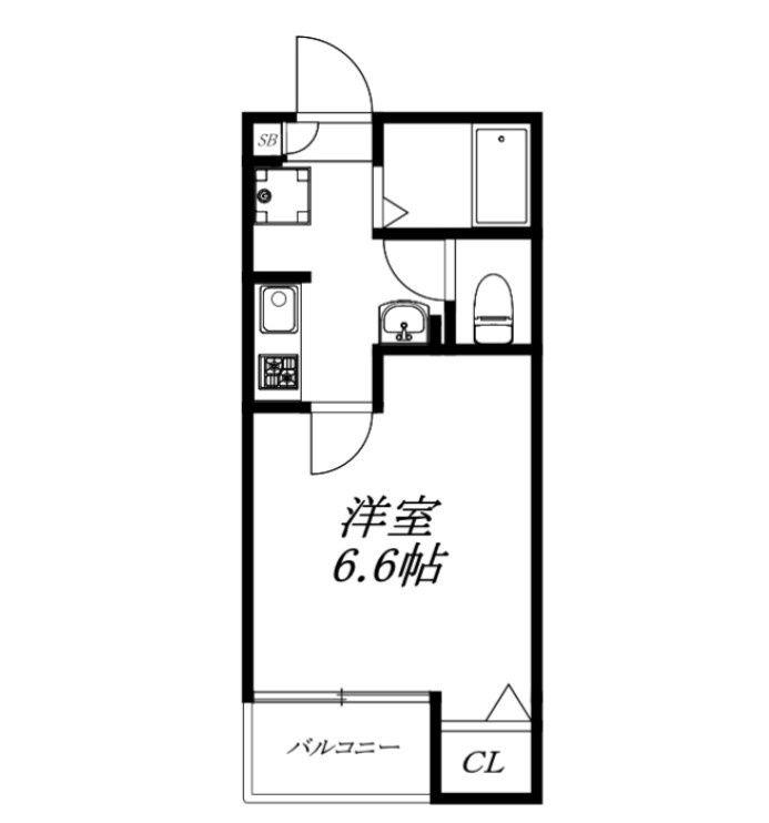 ルレーブ成増(1K/2階)の間取り写真