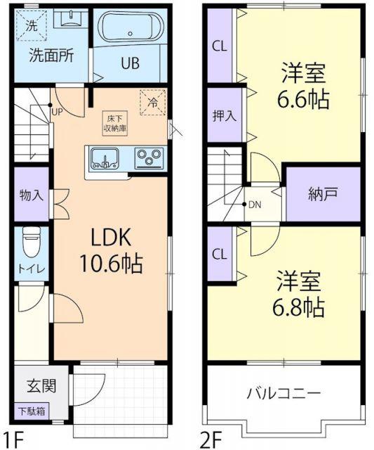 GRAN FORESTA A(2LDK/1階)の間取り写真