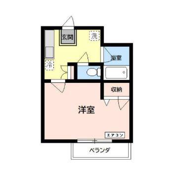 イトウハイツ(1K/1階)の間取り写真