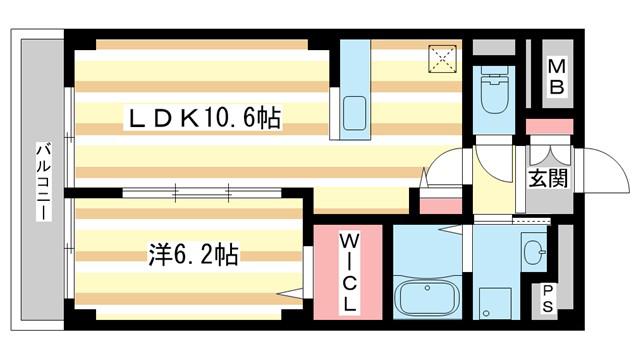 プラトウハウス(1LDK/3階)の間取り写真