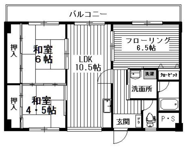 エクセルコートゼンショウ(3LDK/6階)の間取り写真