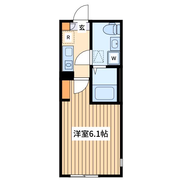 ネスト大倉山(1K/1階)の間取り写真