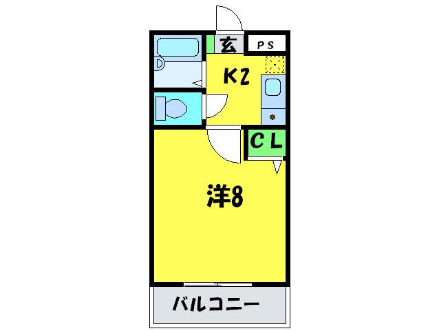 アミティエなかもず(1K/1階)の間取り写真