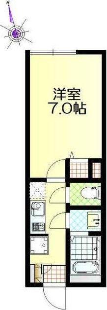 アースお花茶屋(1K/2階)の間取り写真