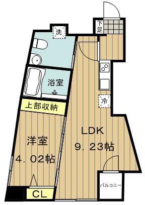 ジェムストーン高田馬場(1LDK/4階)の間取り写真