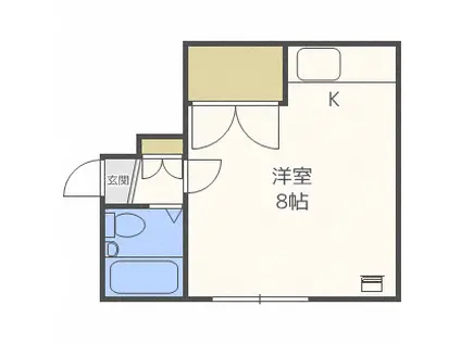 シャトレ麻生(ワンルーム/3階)の間取り写真