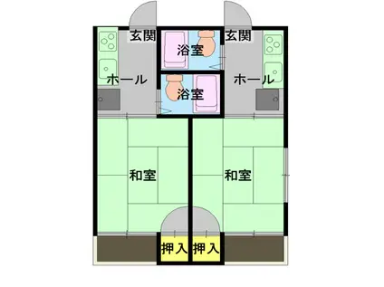 スノーハイツ(1K/3階)の間取り写真