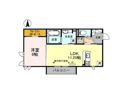 SHIOSAI 201室(1LDK/2階)の間取り写真