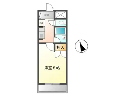 ナイスセブンあつみ(1K/3階)の間取り写真